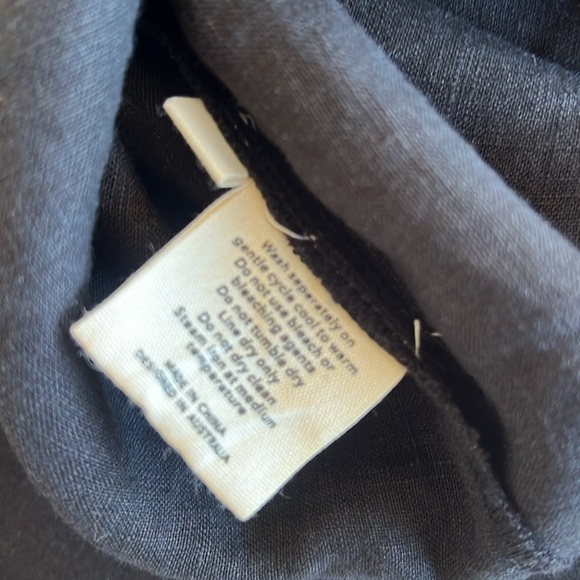 WOMEN’S DEIJI STUDIOS THE BLACK TIE SLIP DRESS 100% FRENCH LINEN WORN ONCE - Picture 15 of 15